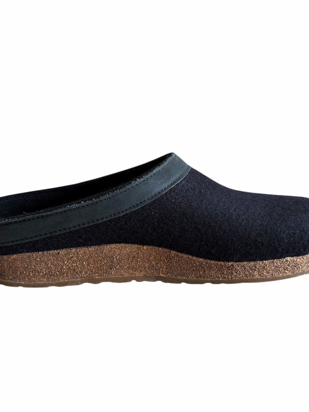 Halfinger Unisex GZ Clogs EU 42 Black Wool Mules Slip On Arch Support Slippers - Picture 4 of 9